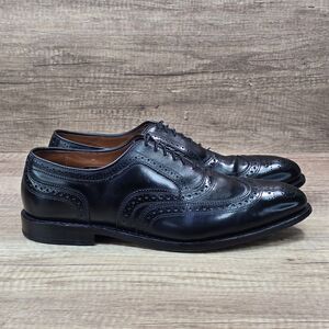 Allen Edmonds McAllister Men's Sz 11 D Black Leather Wingtip Oxford Dress Shoes